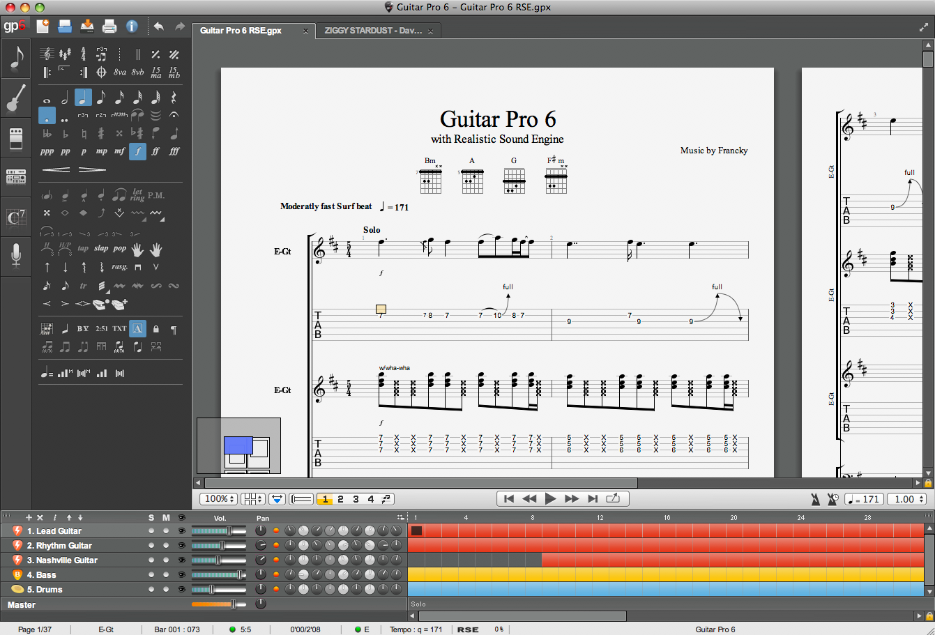 Guitar Pro 6 LE logiciel de tablatures de guitare, basse, et autre